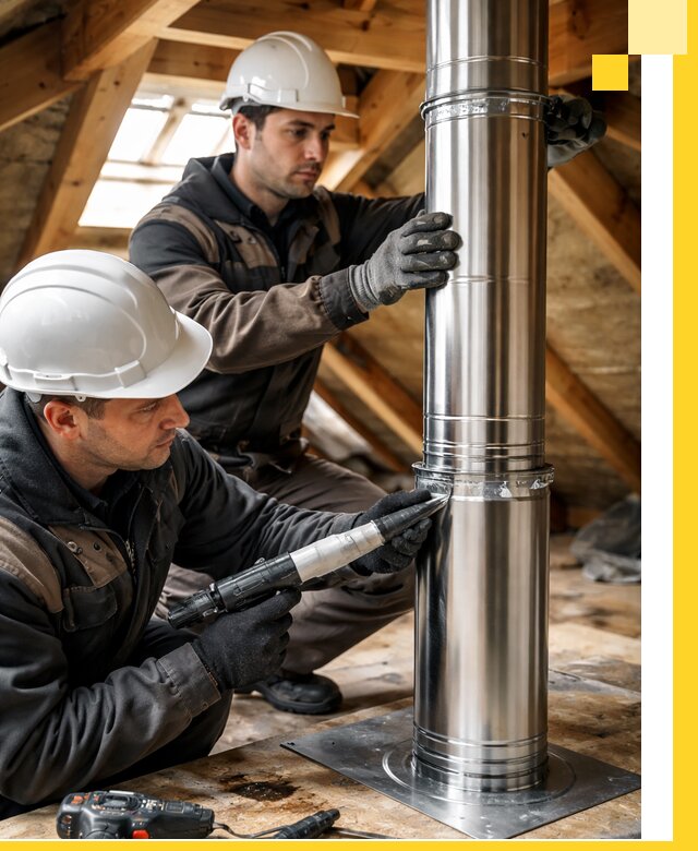 Монтаж дымоходов для каминов в Щекине с гарантией качества