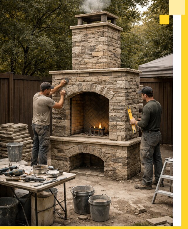 Проектирование и установка уличных каминов в Щекине