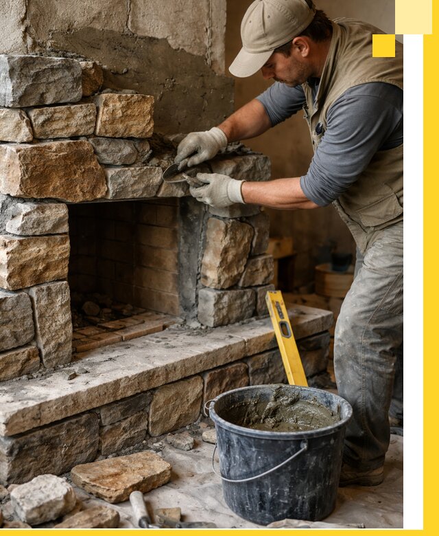 Изготовление и установка каменных каминов под ключ в Щекине