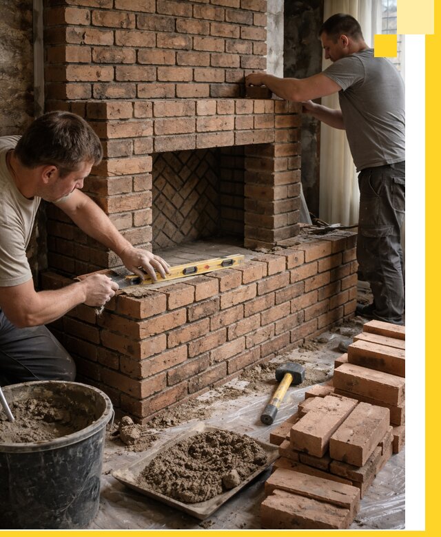 Изготовление и установка кирпичных каминов в Щекине