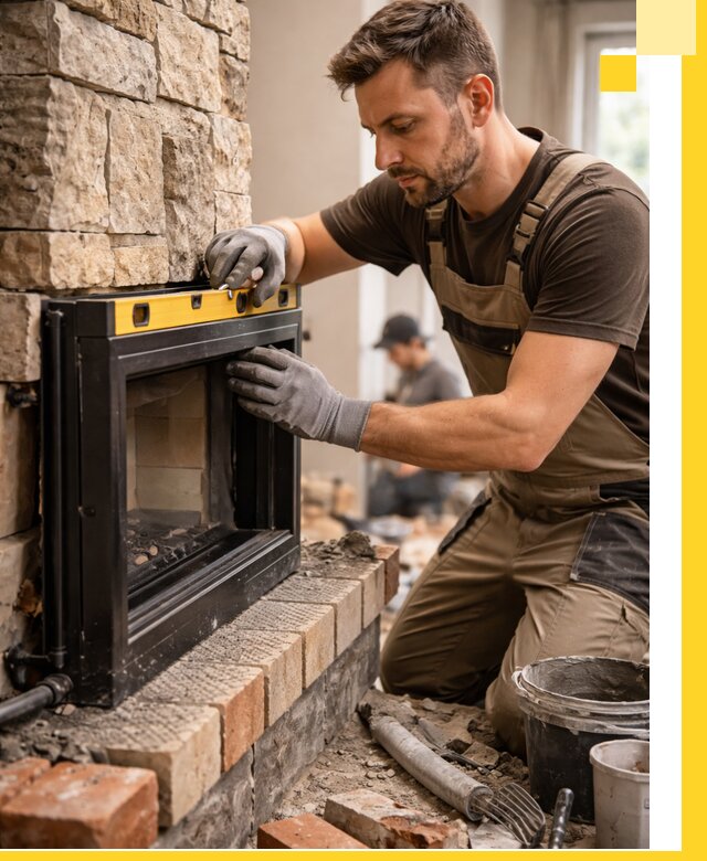 Дровяные камины под ключ в Щекине: монтаж, обустройство