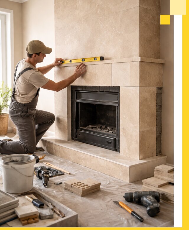 Установка и монтаж каминов в частном доме под ключ в Щекине