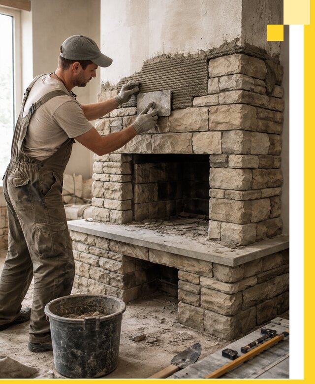 Строительство каминов под ключ в Щекине от проектирования до монтажа