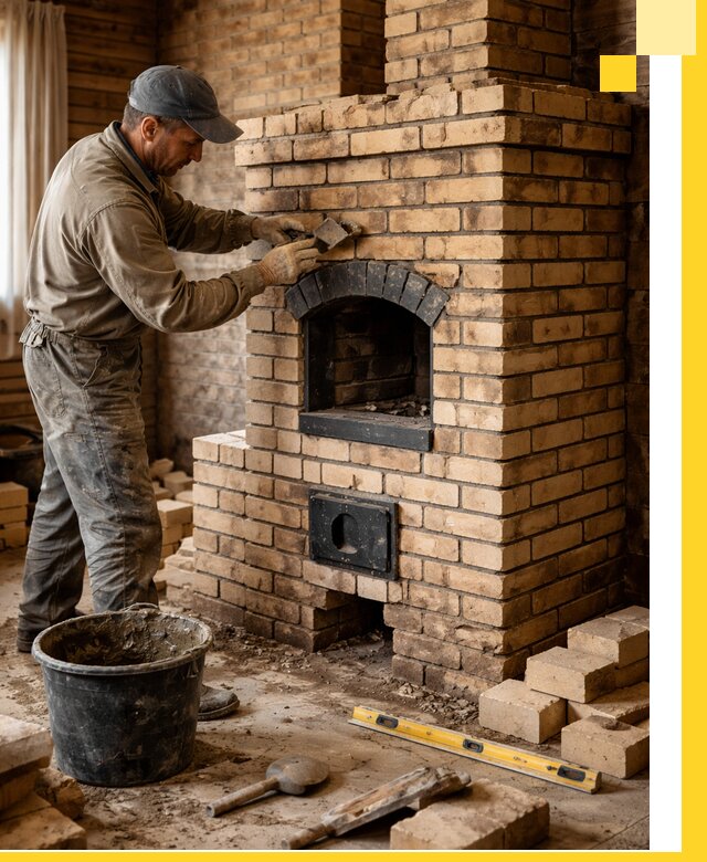 Кирпичные печи под ключ в Щекине: проектирование и кладка