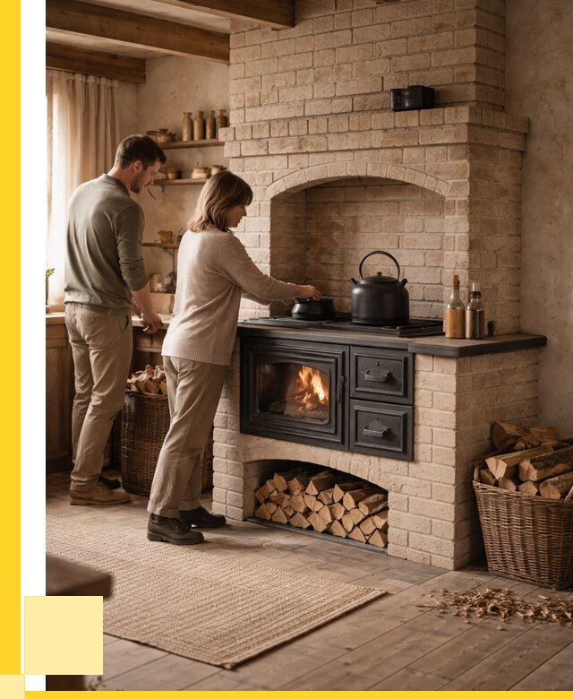 Печи с плитой в Щекине от 46314 р. | ЭриданЕкн — кирпичная печь