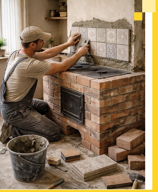 Печи с плитой на заказ монтаж гарантия и сервис в Щекине