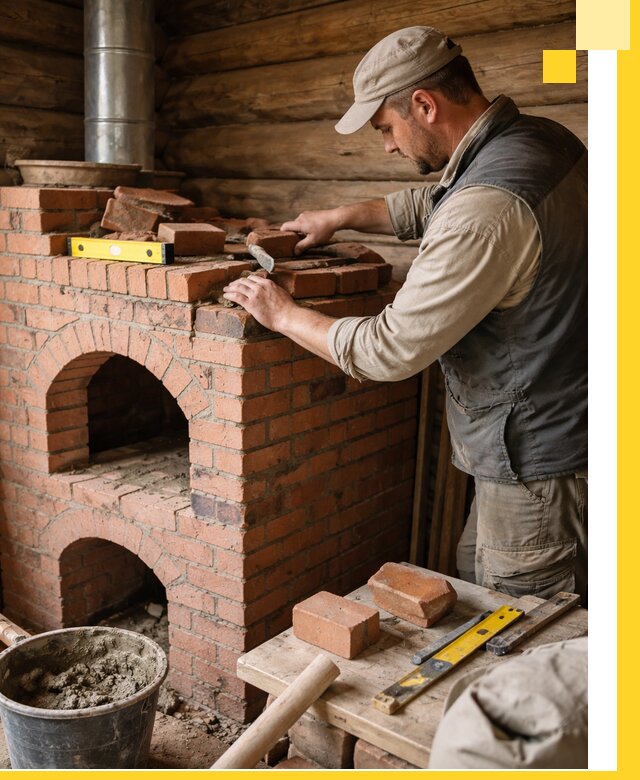 Изготовление и установка русских печей в Щекине под ключ