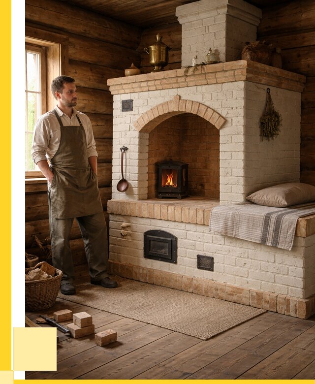 Русские печи с лежанкой под ключ в Щекине от 154380 р. ЭриданЕкн