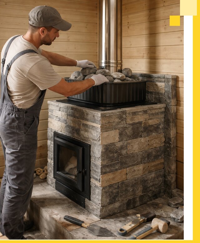 Печи для парной в Щекине, производство, монтаж и обслуживание