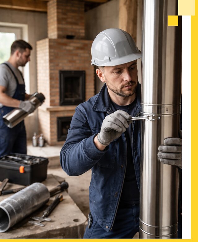 Профессиональный монтаж дымоходов для печей в Щекине