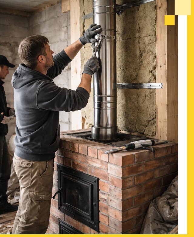Изготовление и монтаж печей и дымоходов под ключ в Щекине
