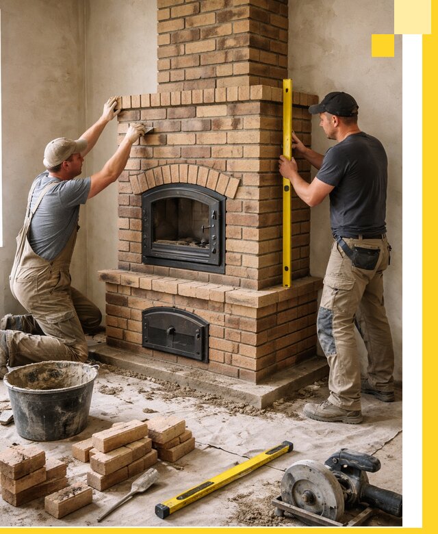 Продажа и установка печей и каминов для дома под ключ в Щекине