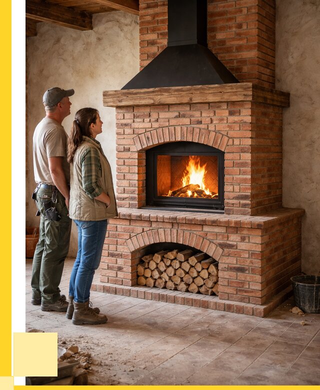 Печи камины из кирпича в Щекине от 123504 р. | ЭриданЕкн