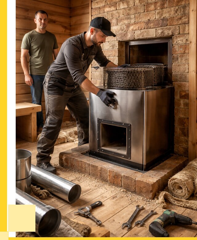 Монтаж банных печей под ключ в Щекине от 18526 р., ЭриданЕкн