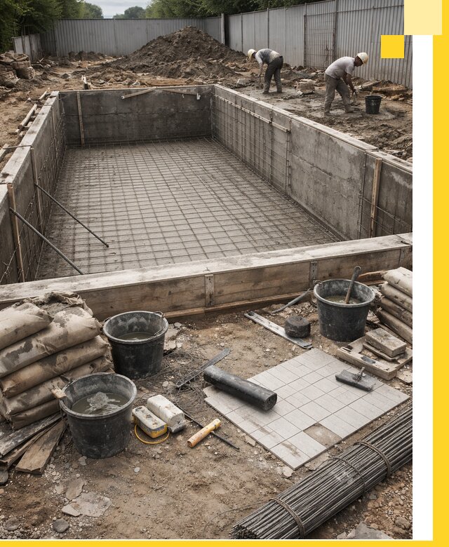 Строительство бассейнов под ключ в Щекине, дизайн и монтаж