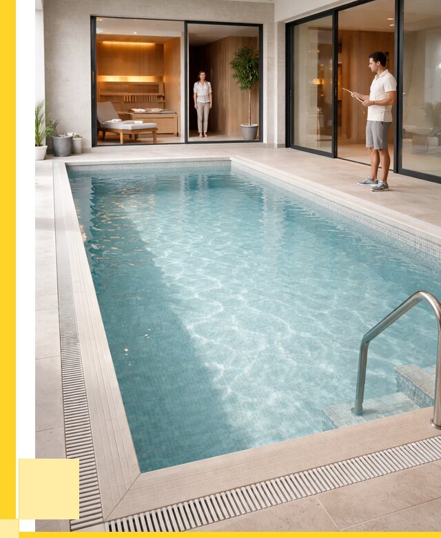 Отделка бассейна пленкой ПВХ в Щекине от 3602 р. - ЭриданЕкн