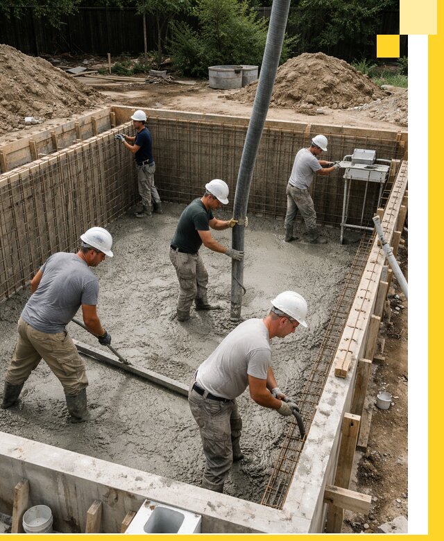 Строительство бетонных бассейнов под ключ в Щекине