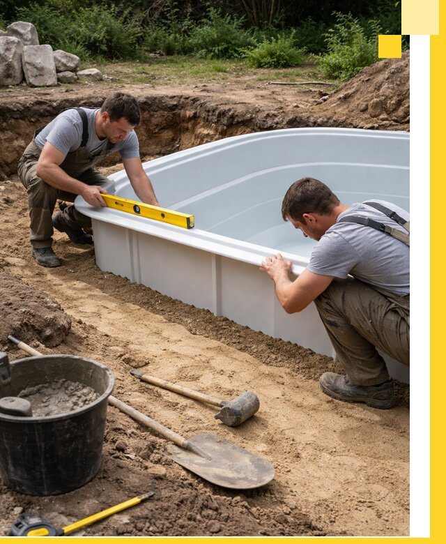 Производство и установка пластиковых бассейнов в Щекине под ключ