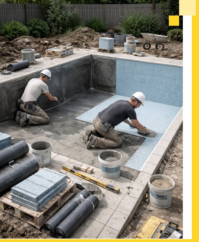 Проектирование и строительство стационарных бассейнов в Щекине