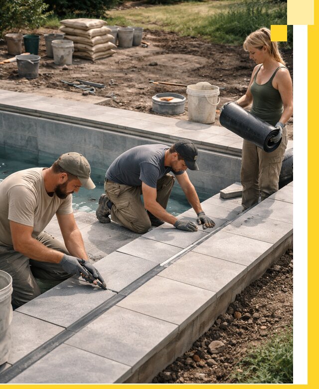 Строительство и монтаж уличных бассейнов под ключ в Щекине