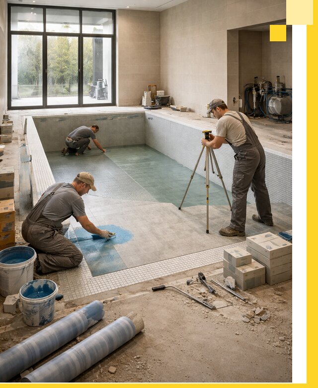 Проект и строительство закрытых бассейнов в Щекине под ключ