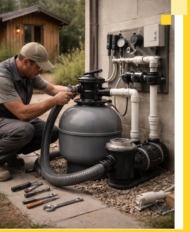 Продажа и монтаж фильтров и насосов для бассейнов в Щекине