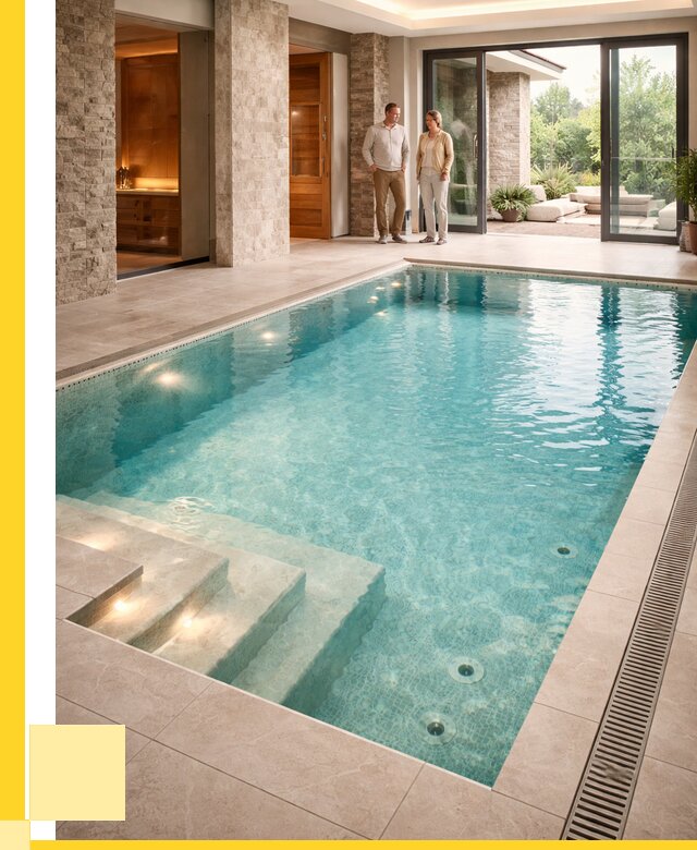 Бассейн во дворе в Щекине: проект, отделка от 1235040 р. | ЭриданЕкн