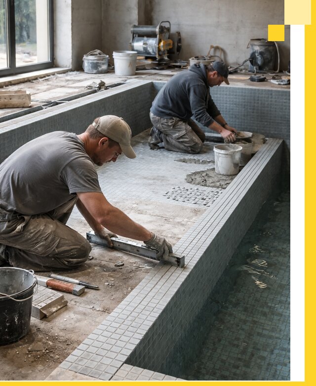 Строительство бассейна в частном доме в Щекине под ключ