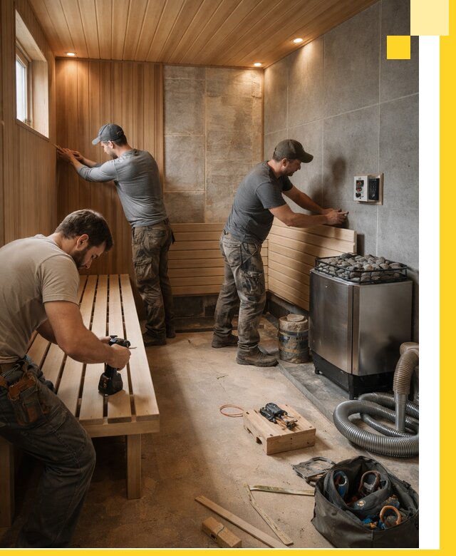 Сауны под ключ в Щекине, проектирование, строительство, отделка