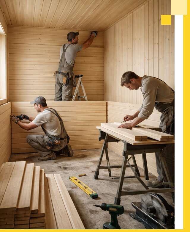 Обшивка саун в Щекине из натуральной древесины под ключ