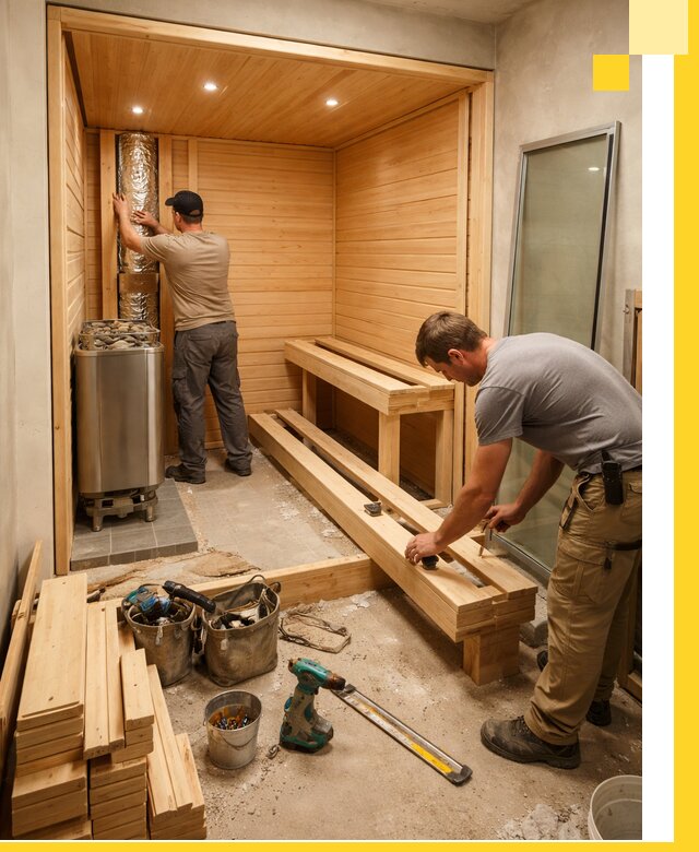 Проектирование и установка домашних саун под ключ в Щекине