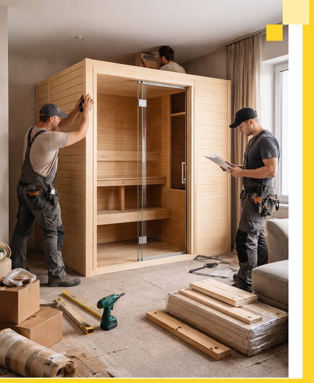 Установка и благоустройство саун в квартире в Щекине