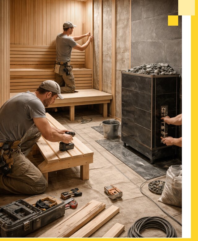 Дизайн и строительство интерьерных саун под ключ в Щекине