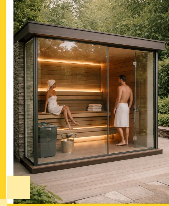 Сауна стеклянная и двери для сауны в Щекине от 257300 р. | ЭриданЕкн