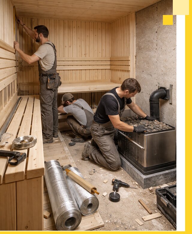 Индивидуальные сауны на заказ в Щекине под ключ, проект и монтаж