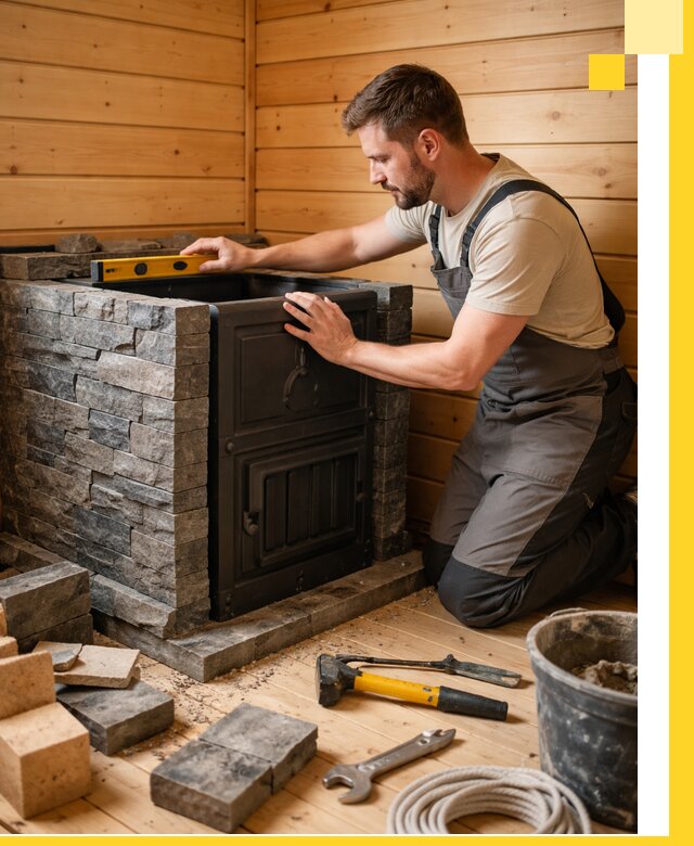 Производство и установка печей для саун под ключ в Щекине