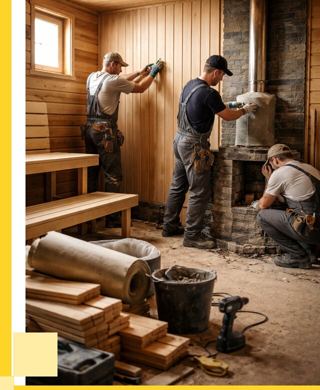 Ремонт бань под ключ в Щекине от 46314 р. | ЭриданЕкн