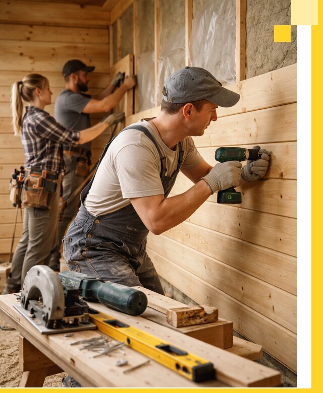 Обшивка бань под ключ в Щекине: отделка стен и потолков