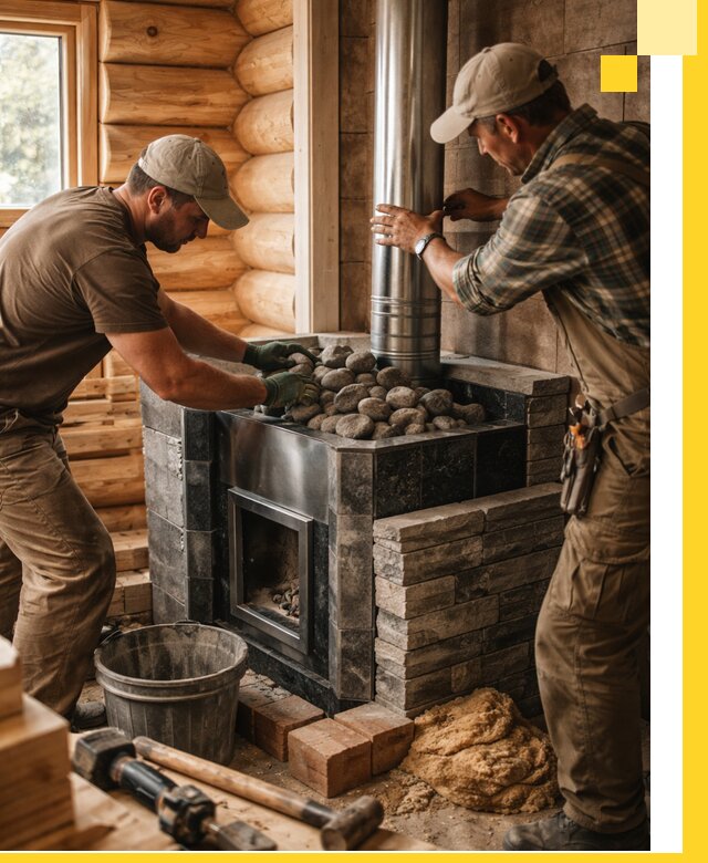 Строительство и отделка русских бань под ключ в Щекине