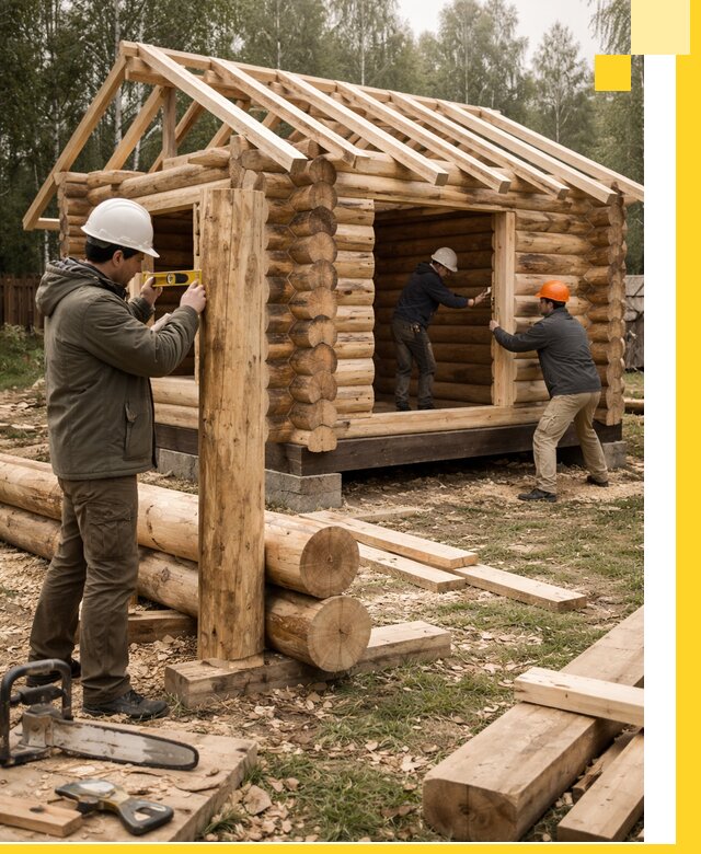 Строительство бань для дачи под ключ в Щекине с доставкой и монтажом