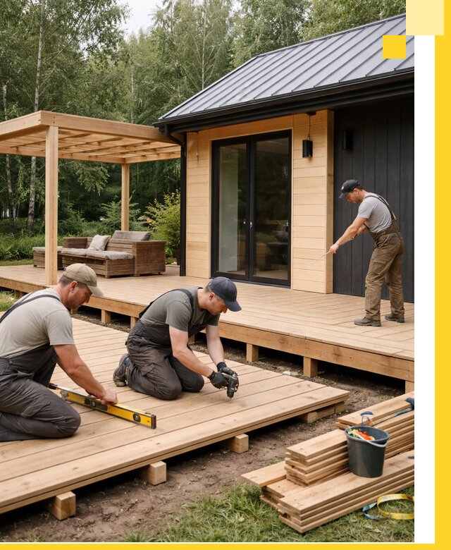 Строительство бань с террасой и бассейном под ключ в Щекине