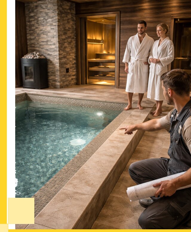 Проект бани с бассейном под ключ в Щекине от 66898 р. | ЭриданЕкн