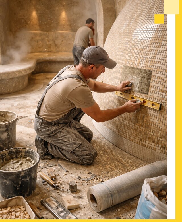 Хамам под ключ в Щекине: проектирование, строительство, отделка