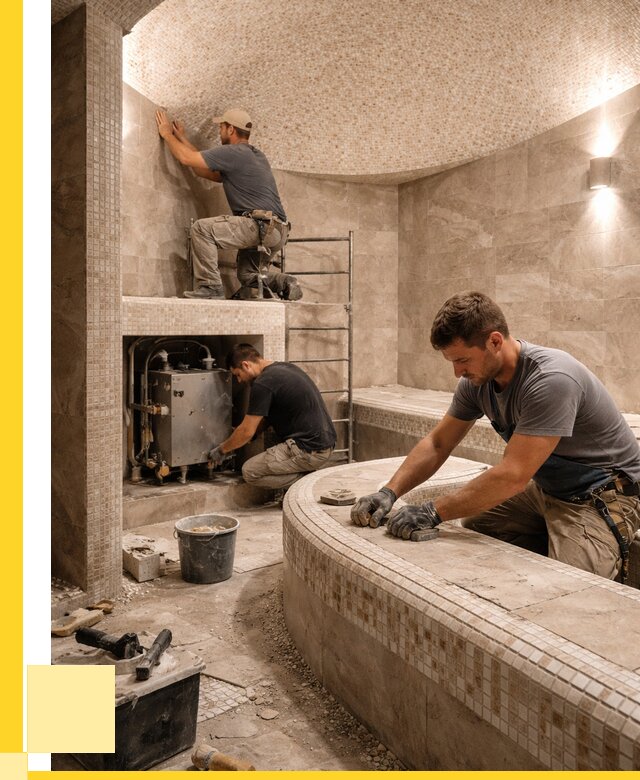 Монтаж хамамов под ключ в Щекине от 257300 р. ЭриданЕкн