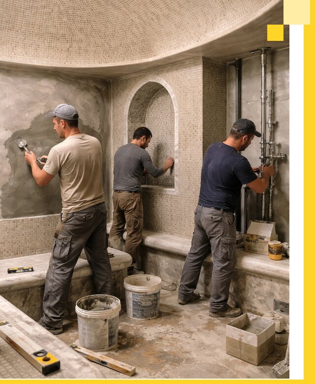 Профессиональный монтаж хамамов под ключ в Щекине с гарантией