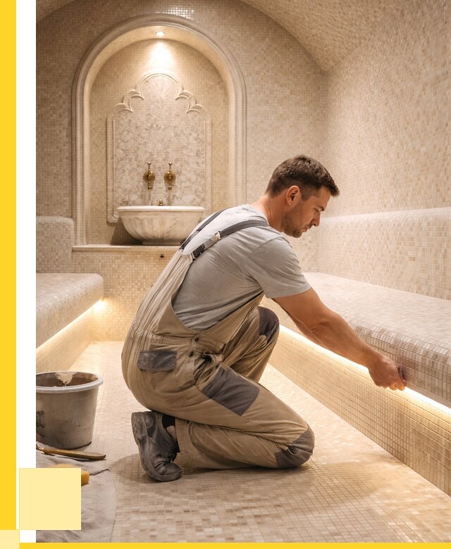 Отделка хамамов под ключ в Щекине от 5661 р. | ЭриданЕкн