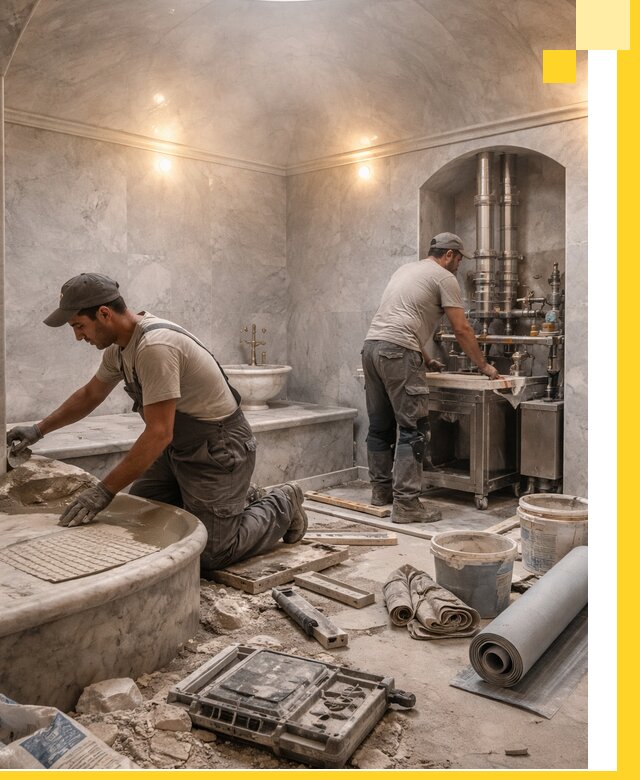 Строительство турецких бань хаммам под ключ в Щекине