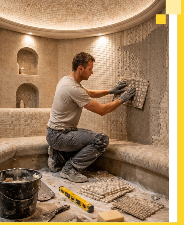 Устройство и монтаж домашнего хамама под ключ в Щекине