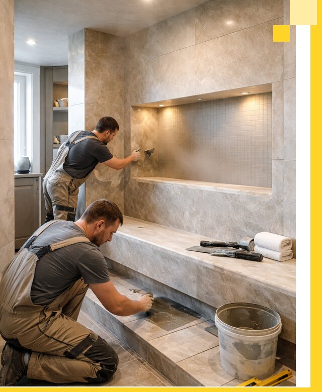 Профессиональное строительство хамама в квартире в Щекине