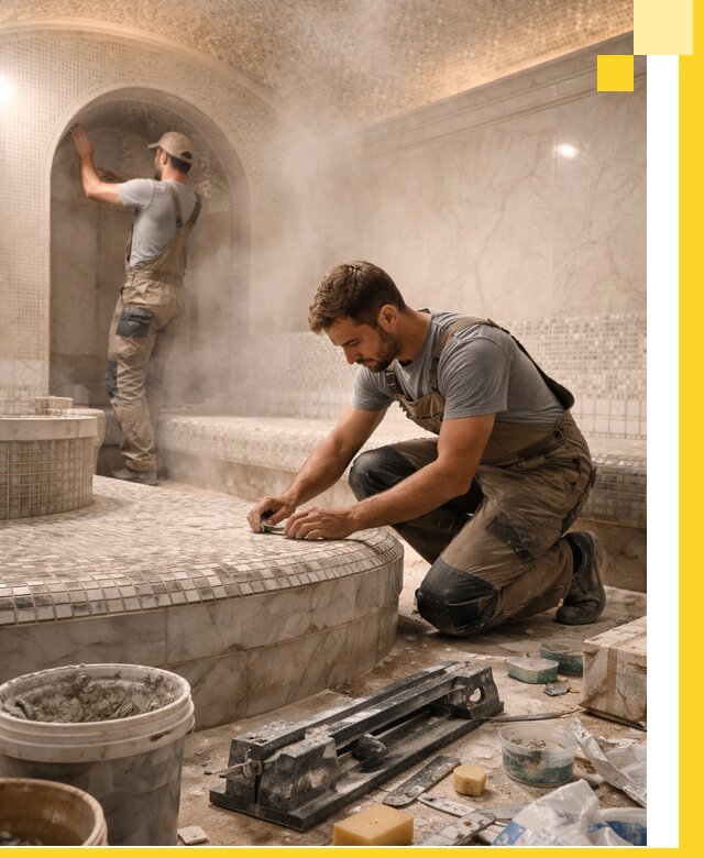 Профессиональный дизайн хамама и SPA под ключ в Щекине